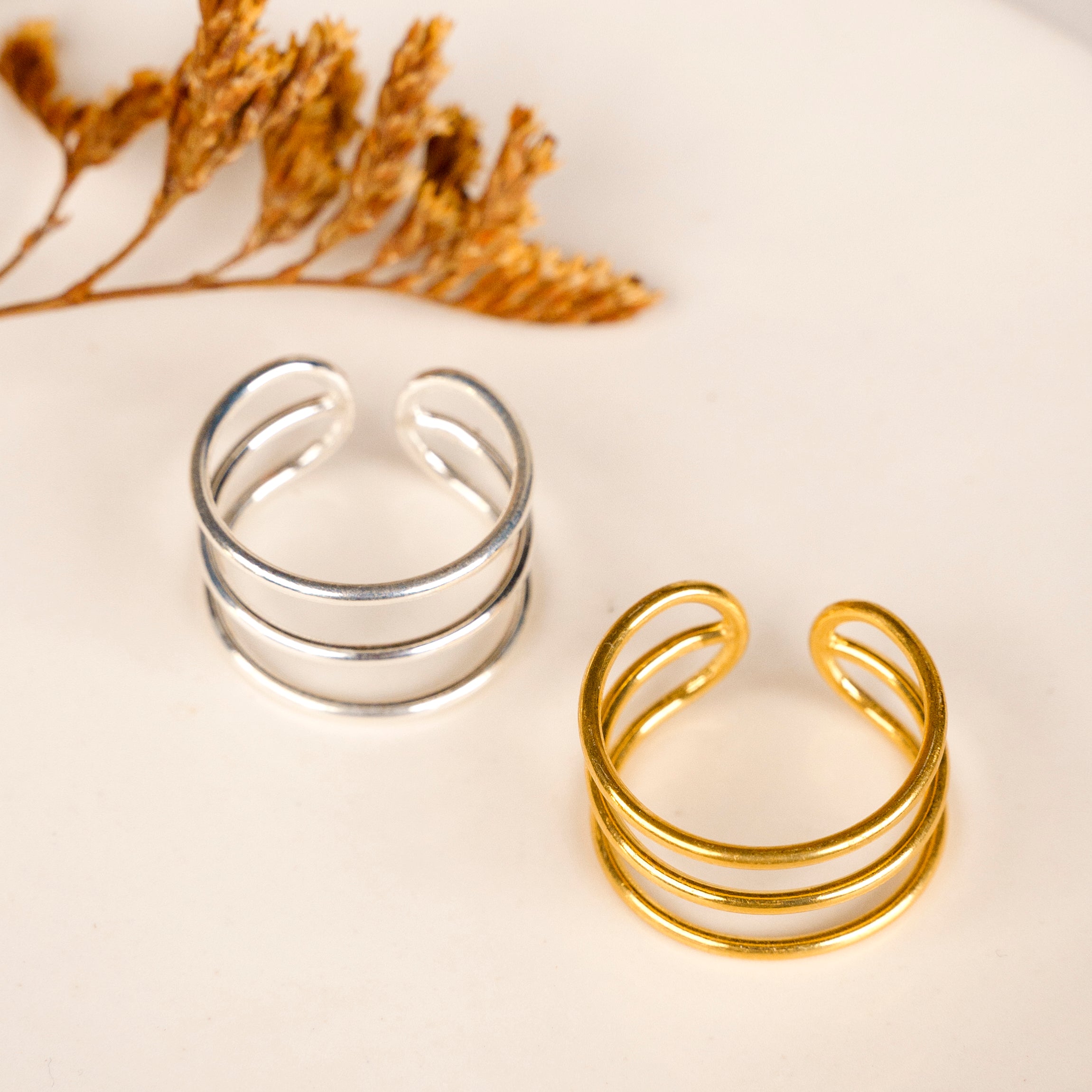 Anel Três Linhas Ajustável