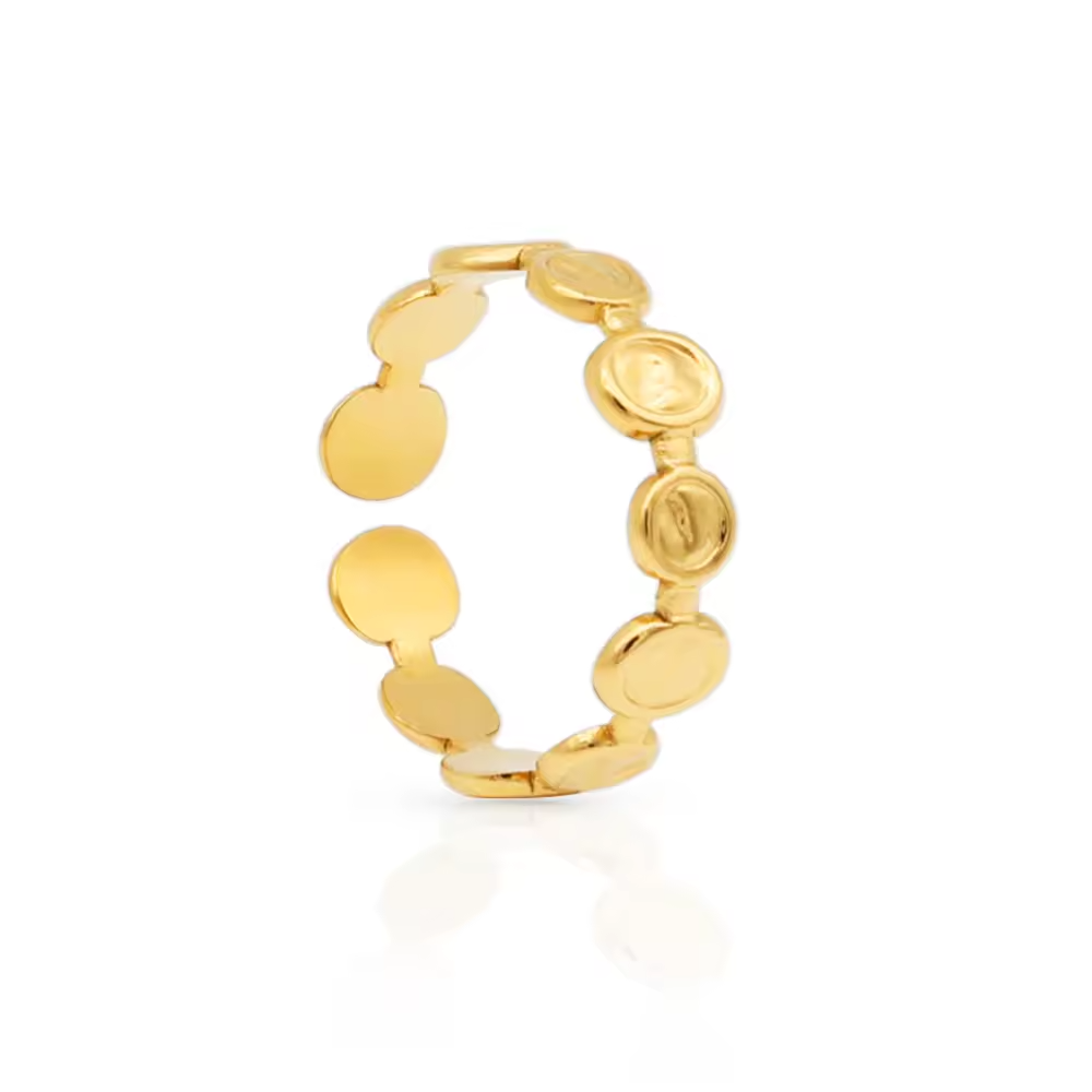 Anel Círculos Martelados