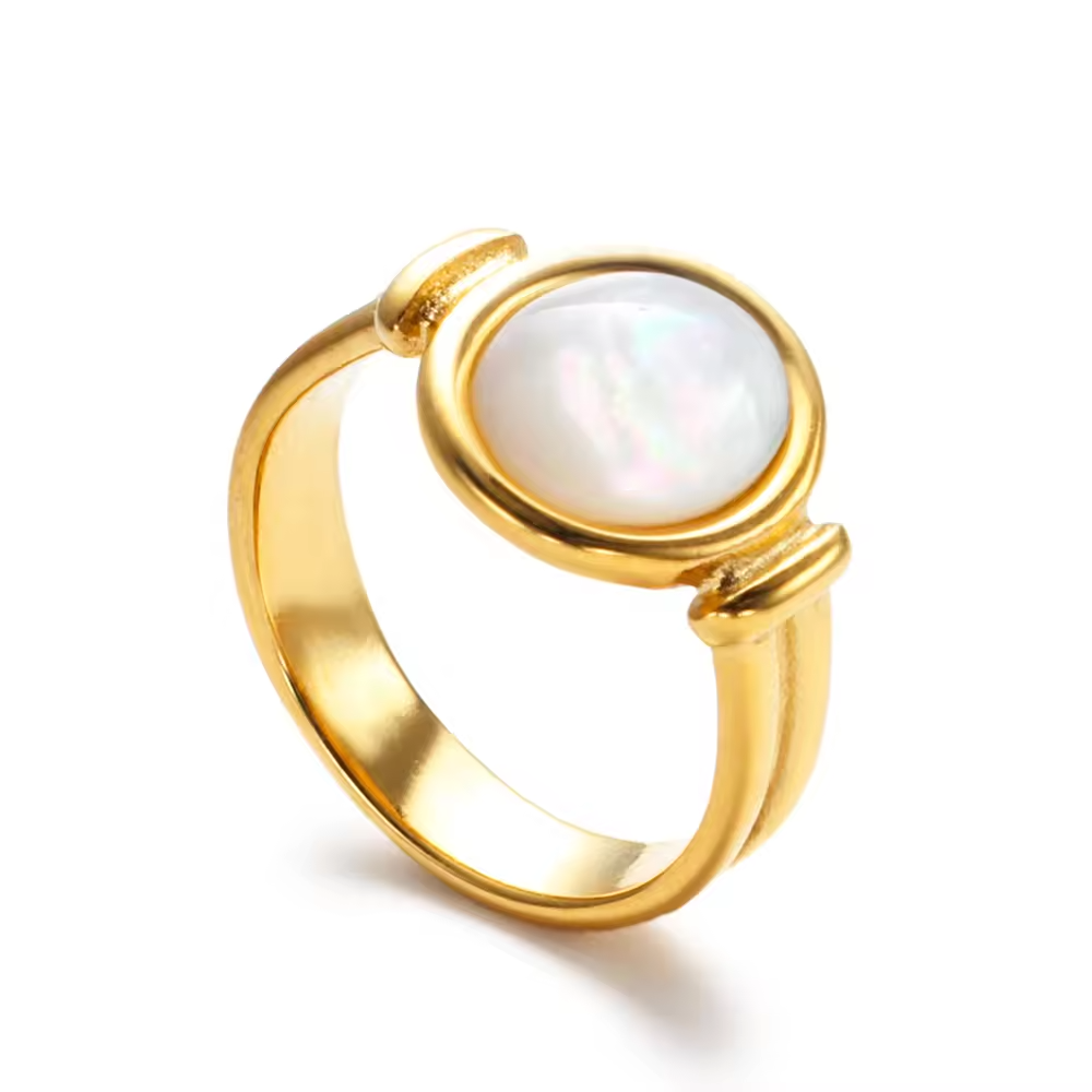 Anel Medalha em Madrepérola