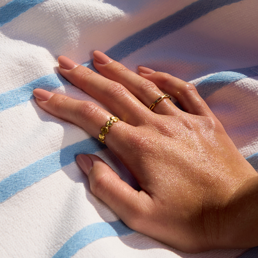 Anel Círculos Martelados