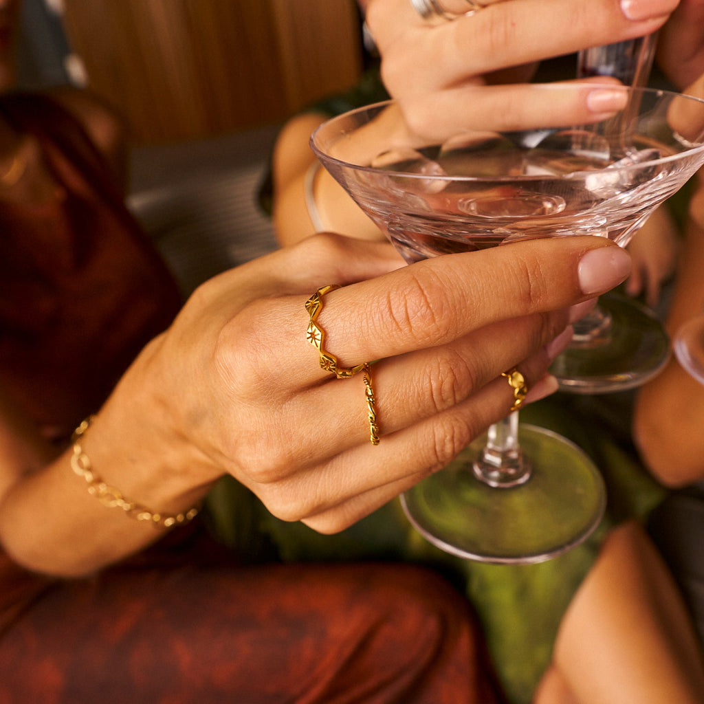 Anel Losângulos Estrela Cadente