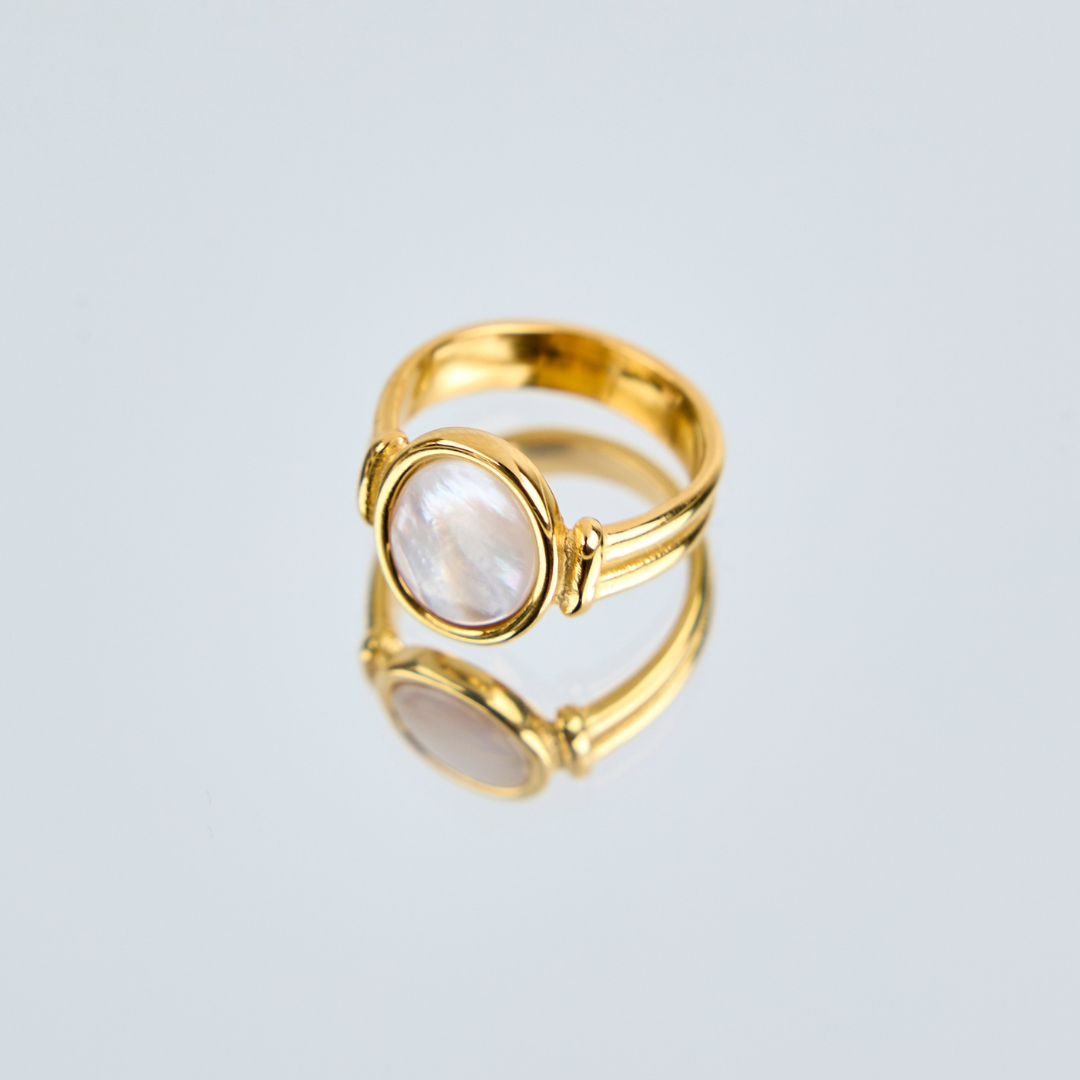 Anel Medalha em Madrepérola