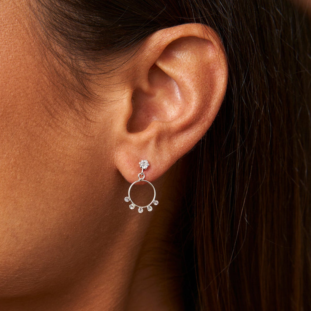 Brincos Circulares Pequenos com Zircónias