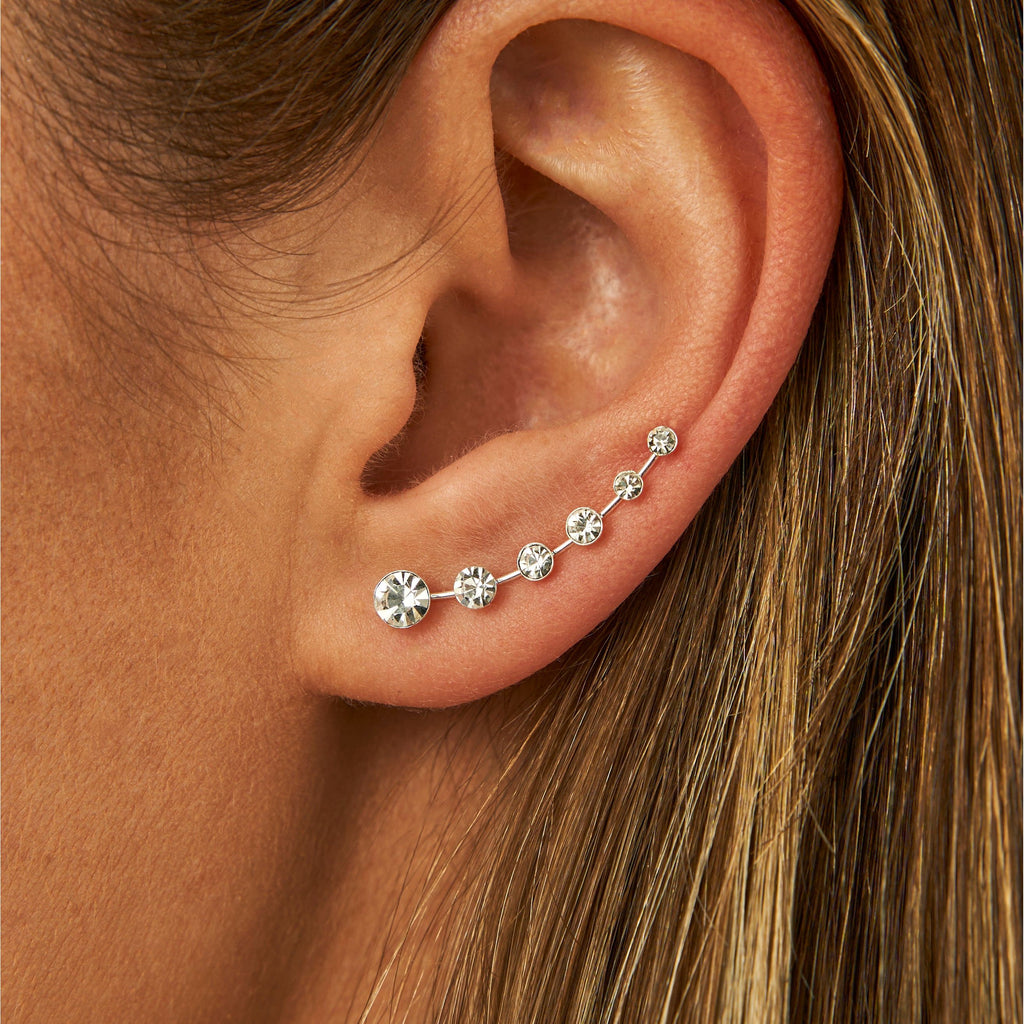 Brincos Corridos 6 Zircónias