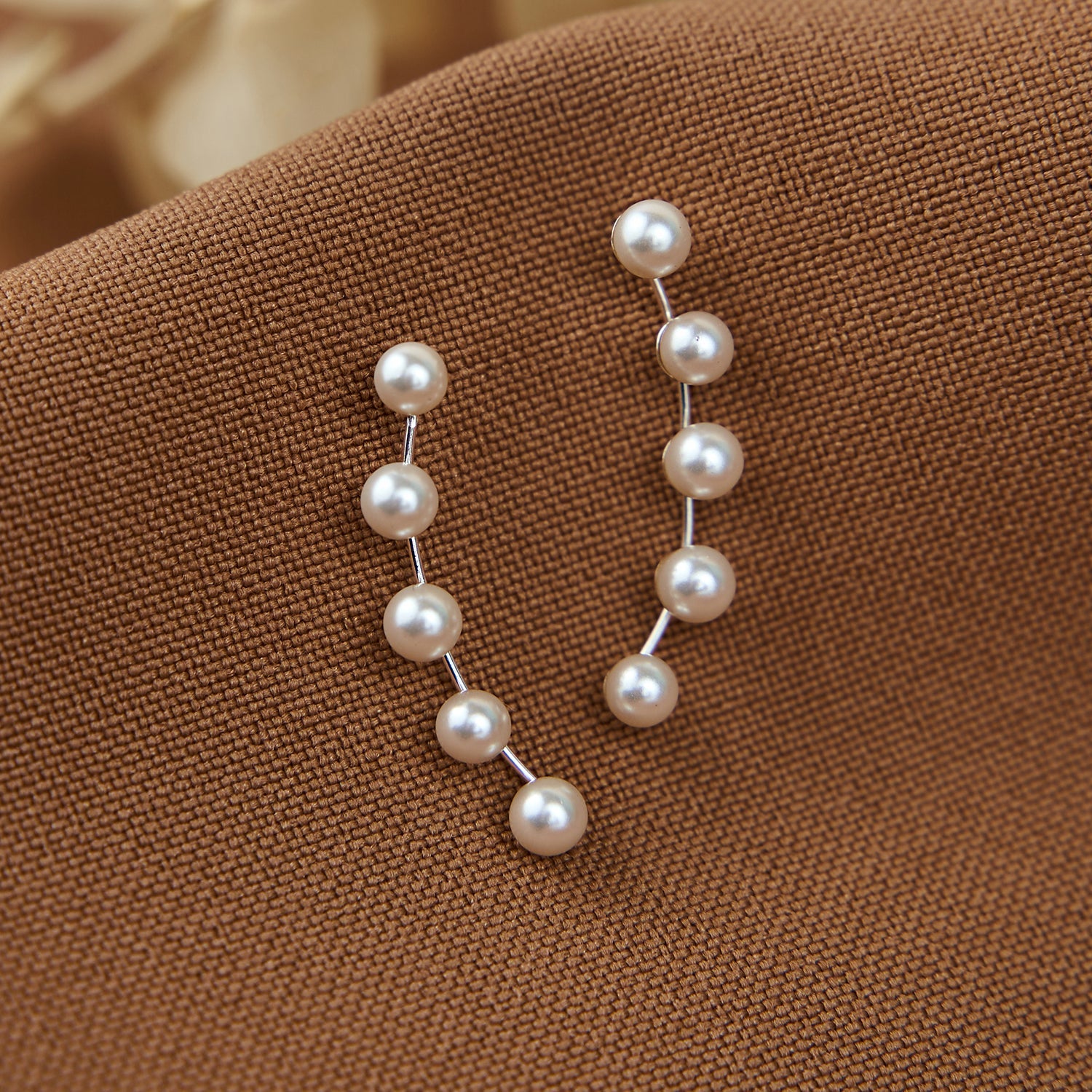 Brincos Corridos 5 Pérolas