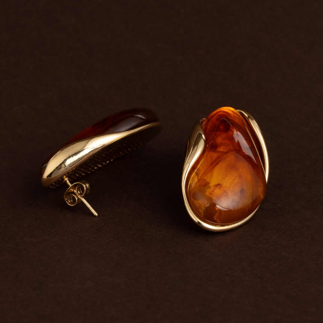 Brincos Ambar Flames