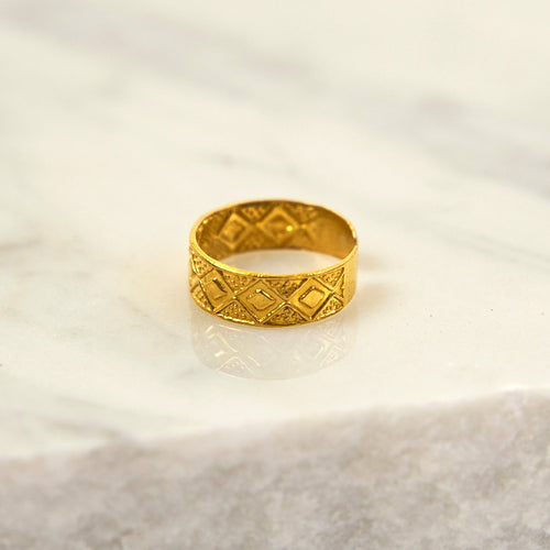 Anel Falange/Mindinho Geométrico